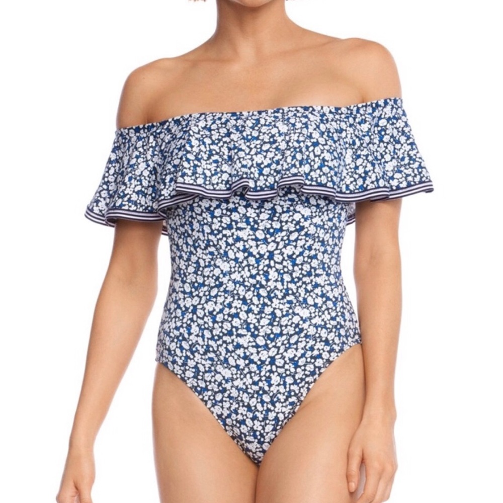 Lauren Ralph Lauren | Off shoulder 1pc swi…